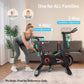 Yesoul Black Exercise Bike for Home,Smart White Cycling Bike Magnetic Stationary Bike, Low Noise Indoor Cycling Bike for Home Gym Electric Stationary Bike with Tablet Mount & Comfortable Seat Cushion for Women Apartment Workout Bike for Fitness