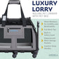 Katziela Airline Approved Pet Carrier - Rolling Portable Travel Carry Crate for Small Dog, Puppy or Cat - Soft Removable Wheeled Design with Mesh Window Sides - Airplane and TSA Compliant (Dark Grey)