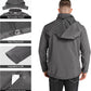 Outdoor Ventures Men's Lightweight Softshell Jacket Fleece Lined Hooded Water Resistant Winter Hiking Windbreaker Jackets