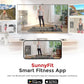 Sunny Health & Fitness 2-in-1 Premium Power Stepper with Resistance Bands, Low-Impact Cardio, Space-Saving, Height-Adjustable, with Enhanced Bluetooth Connectivity with Free SunnyFit App