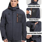 Men's Winter Jacket Waterproof Ski Snow Coat Windproof Snowboard Hooded Raincoats with Warm Graphene lining