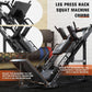 RitFit Adjustable Leg Press and Hack Squat Machine with Weight Plate Set, Professional Home Gym Equipment with Linear Bearings, Specialized for Complete Lower Body Workouts and Weight Storage Posts
