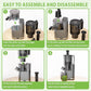 Cold Press Juicer, 6.5" Extra Large Feed Chute Juicer Machines, 350W Slow Masticating Juicer Machines with High Juice Yield for Whole Vegetables & Fruits, BPA Free, Titanium Gray, Easy to Clean