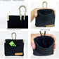 Dog Treat Pouch, Black Pocket Sized Pet Training Pouch, Cotton Fabric, Hand Free Dog Walking Bag with Carabiner, Self-Closing Pet Feed Snack Reward, for Pet Puppy Travel or Outdoor Use