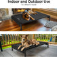 Veehoo Cooling Outdoor Dog Bed, Heavy Duty Elevated Pet Bed with Washable & Breathable Teslin Mesh, Non-Slip Silicon Feet, Dog Cot Bed with Support Hem, 35" x 22", Black, CWC2433