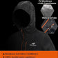 Mens Lightweight Hooded Waterproof Rain Jacket Breathable Raincoat Shell for Outdoor Mountain Hiking