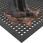 Ottomanson Heavy Duty Rubber Floor Mat – Non-Slip, Waterproof, Easy to Clean – Anti-Fatigue Mat for Commercial Kitchens, Restaurants, Workshops – Oil Resistant, Hose Washable – 36" x 60", Black