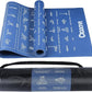 Instructional Travel Yoga Mat with 75 Poses & Exercises - Non-slip Exercise Mat for Home Workout, Includes Carrying Bag - Perfect for Beginners, 68"x24"x0.25"