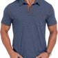 Sailwind Men's Short Sleeve Polo Shirts Casual Summer Classic Collared Golf Shirt with Pocket