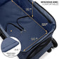 MoNiBloom 3 in 1 Foldable Pet Stroller for Small & Medium Dogs, Detachable Carrier, Car Seat, Push Button Entry, 4-Wheel Jogger for Pets up to 33 lbs, Navy Blue