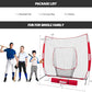 ZELUS Baseball Net 7 ft x7 ft, Softball Hitting & Pitching with Carry Bag, Ground Stakes, Portable Backstop & Bow Frame, Training Equipment for All Ages