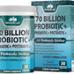 Probiotics 70 Billion CFU – 15 Probiotic strains + Organic Prebiotic+ Postbiotic 3-in-1 Complete – Promotes Healthy Digestive & Immune Function –Gas, Bloating, Constipation Support – for Men & Women