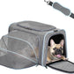 Petsfit Expandable Pet Carrier, 19x12x12 inches Soft-Sided Portable Cat Carrier Dog Carrier, with Removable Plush Mat, Locking Safety Zippers and Pockets