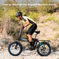 1000W Folding Electric Bike, 48V 20AH Large Removable Battery E Bike, 30+MPH, 80 Miles Max Range, 20" Fat Tire Electric Bike for Adults, Adult Electric Bicycles for Commute Beach Snow
