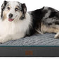 Bedsure Orthopedic Dog Bed for Extra Large Dogs and Crate - Thick Memory Foam Pet Mattress with Removable Washable Cover and Egg Crate Foam, Suitable for Pet Up to 100 lbs, XL 41x29x4 Inches, Grey