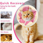 Soft Adjustable Cat Cone Collar, Comfortable Recovery Collar for Cats After Surgery (Pink, Medium)