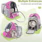 Expandable Cat Backpack,Cat Bubble Backpack Carrier for Carrying Cats, Pets and Small Dogs,Airline-Approved,Designed for Travel, Hiking, Walking,Car （Pink