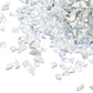 TWINKLING High Luster Fire Glass Gravel Stone Glitter,Broken Glass,Fire Gems Chips,Crushed Glass for Fire Pit Crafts Resin Art Aquarium Garden Decoration,3-6mm,1-Pound Jar (White-Backing Mirror)