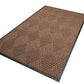 WaterHog Diamond | Commercial-Grade Entrance Mat with Rubber Border – Indoor/Outdoor, Quick Drying, Stain Resistant Door Mat (Medium Brown, 3' x 5')