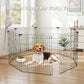 Foldable Dog Playpen 30" Height 8 Panels Metal Exercise Pen No Door - Indoor/Outdoor Puppy Playpen for Small Dogs, Portable Pet Fence for Yard Garden Camping, Black