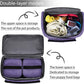 BAGLHER Pet Travel Bag, Double-Layer Pet Supplies Backpack (for All Pet Travel Supplies), Pet Travel Backpack with 2 Silicone Collapsible Bowls and 2 Food Baskets Purple