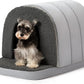 Orthopedic Dog Bed House - Dog House Indoor with Egg-Crate Foam - Tent Bed with Waterproof Lining & Nonskid Bottom, Ideal for Large Breeds & Fits 36-Inch Crate - 35"x22", Charcoal