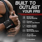 Hustle Athletics Wrist Wraps for Weightlifting – Max Wrist Support for Safe & Heavy Lifts, USPA Approved 18" & 12" Lengths, Thumb Loop Gym Straps for Powerlifting & Weight Lifting for Men and Women