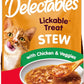 Hartz Delectables Stew Lickable Wet Cat Treats for Adult & Senior Cats, Chicken & Veggies, 1.4 Ounce (Pack of 12) (Packaging may vary)