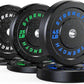 GIKPAL 2-Inch Bumper Plates High Bounce - Rubber Olympic Weight Plates Set for Home Gym, Barbell Plates for Weight Lifting Strength Training,