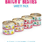 Weruva BFF Minced Natural Wet Cat Food, Batch O Besties Variety Pack, 5.5oz Can, Pack of 8