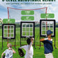 9 Hole Pitching Net, Heavy-Duty Baseball Net with Strike Zone for Pitching and Hitting, Height Adjustable Training Equipment with 9 Pocket Pitching Target for Baseball & Softball Practice