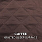 Furhaven Pillow Dog Bed for Large/Medium Dogs w/ Removable Bolsters & Washable Cover - Quilted Sofa - Coffee, Large