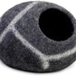 Luxurious Eco-Friendly Merino Wool Cat Cave Bed - Foldable Hideaway Pod for Indoor Cats - Premium Felt Kitten Beds - Covered Cat House for Ultimate Cozy Comfort by Woolygon