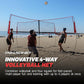 PowerNet Four Square Volleyball Net, Fun New Game, Play at The Park or Beach, 2 Versions