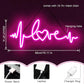 Pink Love Neon Signs for Wall Decor Neon Lights for Bedroom Led Signs Suitable for Birthday Party Valentines' Day Christmas Living Room Kids Wedding Girls Decoration 18.11"X7.87"