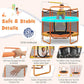 GYMAX 5FT Trampoline for Kids, ASTM Approved with Safety Net & Kitten Trapeze Rings, Indoor/Outdoor