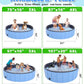 Oversize Dog Pool 75"x 16", Hyperzoo Foldable Dog Swimming Pool, Hard Plastic PVC Leakproof Doggie Wading Collapsible Pet Bathing Tub for Puppy Small Medium Large Dogs and Kids, Blue
