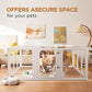 Citylife Clear Acrylic Plastic Dog Playpen Indoor,for Puppy Cat Rabbit Ferret Transparent Pet Pen,Easy Assemble Whelping Crate Kennel Cage Enclosure for Small & Medium Dogs 12 Panels