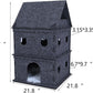 3-Tier Indoor Cat Apartment，Cozy Pet Cat Bed, Hideaway, and Sturdy Cat Castle for Multiple and Large Cats