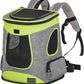 Petsfit Pet Backpack Carrier Easy-Fit Dog Travel Backpack Carrier for Hiking Walking Cycling Suitable for Small Medium Dogs Cats and Rabbits up to 22 Pounds, Green