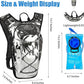 Reflective Hydration Backpack, Hydration Pack - Water Backpack with 2L/3L Hydration Bladder, Essential for Festivals - Rave Hydration Pack for Hiking, Running, Cycling, and Festivals