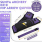 SUNYA Archery Hip Quiver for Arrows. Includes 3 Tubes Arrow Holder, Accessories Pockets and Waist Belt. Fit for Compound and Recurve Bow Practice.