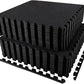 AIRHOP 0.56in Thick 96 Sq Ft Exercise Equipment Mats, 24 Tiles Upgraded Rubber Top with High Density EVA Foam, Large Interlocking Puzzle Gym Flooring for Home Gym, Heavy Weight Workout,Black