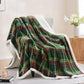 PU MEI Sherpa Fleece Throw Blanket 60" x 80" Reversible Plush Fluffy Large Big Blanket Lattice Flannel Blankets for All Season Use, Chrismas Green