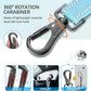 Dog Seat Belt 3-in-1 Car Harness for Dogs Adjustable Safety Seatbelt for Car Nylon Reflective Bungee Fabric Dog Car Harness with Clip Hook Latch & Buckle, Swivel Zinc Alloy Carabiner (Light Blue)