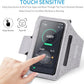 GUZACK Running Armband Case for iPhone 16/15/14/13/12/11 Pro Max, Galaxy S25/S24/S23/S22, Universal Cell Phone Arm Holder with Key Pocket & Card Slot, Gray