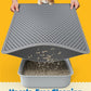 35" x 30" Cat Litter Mat - Ultra-Large Litter Box Mat with Double Layers, Urine-Proof and Non-Slip Litter Trapping Mat, Easy to Clean Kitty Litter Mats for Floor, Scatter Control, Grey