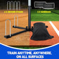 Batting Tee with Tethered Ball – Adjustable 20" to 45" Baseball & Softball Hitting Trainner – Metal X-Base with 4 Ground Stakes & 2 Sandbags for Maximum Stability – Swing Trainner for All Ages