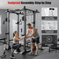 Sportsroyals Power Cage,1600lbs Multi-Function Power Rack with Adjustable Cable Crossover System and More Training Attachment, Weight Cage for Home Gym