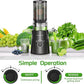 Cold Press Juicer, Slow Masticating Juicer Machines with 5" Feeding Chute Fit Whole Fruits&Vegetables, Stainless Steel Slow Masticating Juicer Easy to Clean, 99.6% Juice Purity, 1.5L Capacity-Black.